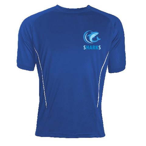 St.Austell Sharks Performance T Shirt customised with logo