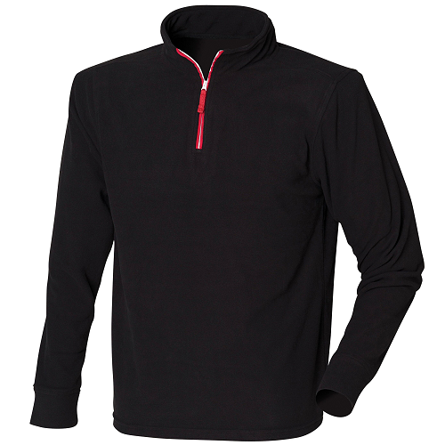 Finden Hales 1/4 Zip long sleeve fleece, piped. LV570