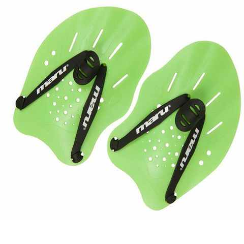 Maru hand paddles in green