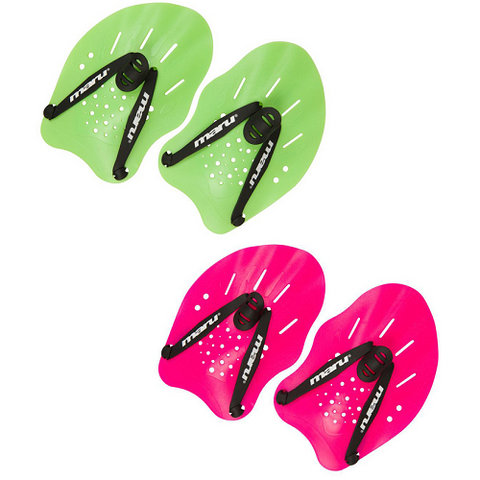 Maru Hand Paddles in green and pink