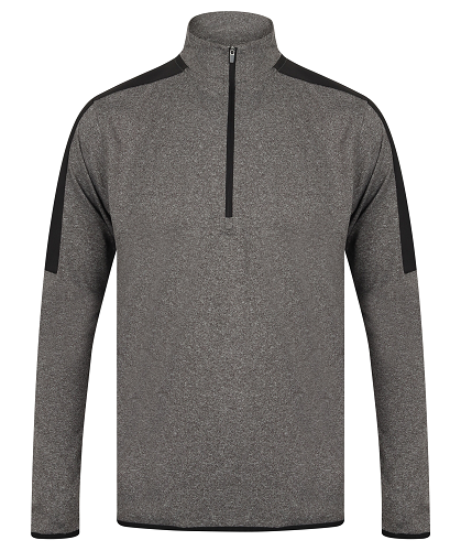 Finden Hales 1/4 Zip Mid-Layer with Contrast Pannelling. LV571