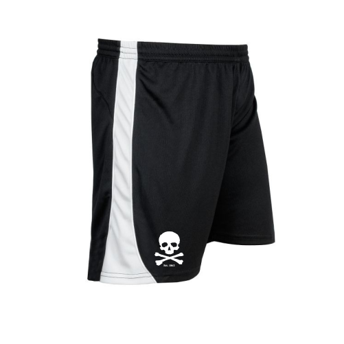 iGen premium pro shorts in black and white with the Penzance Swim Club logo